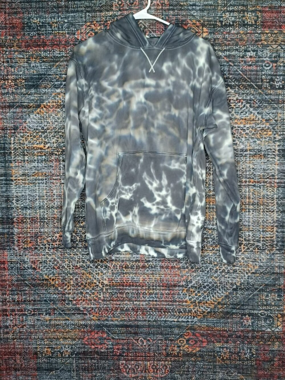 lululemon womens colorful All Yours tie dye Pima hoodie 8 EUC